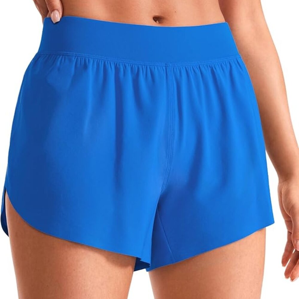 CRZ YOGA Mid Waisted Dolphin Athletic Shorts